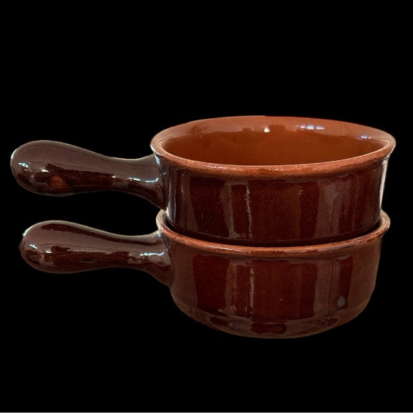 Vulcania Made in Italy Glazed Clay Pot - Set of 2 - Picture 1 of 5